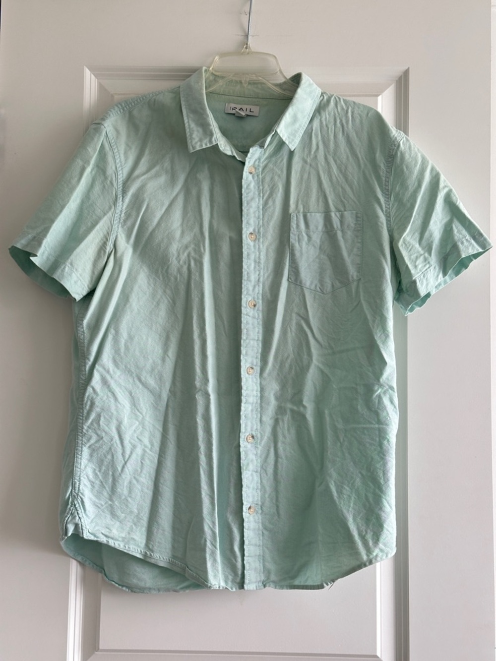 The Rail Men’s Short-Sleeve Button-Down Shirt in Mint Green